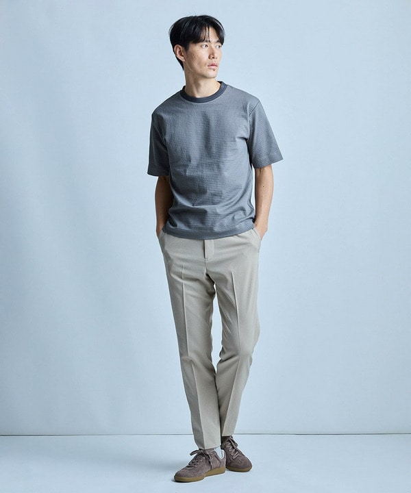 【洗える/ストレッチ】テックチリメンスリムイージースラックス 詳細画像 1