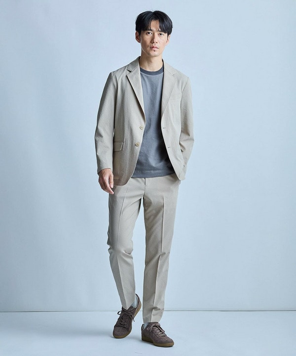 【洗える/ストレッチ】テックチリメンスリムイージースラックス 詳細画像 2