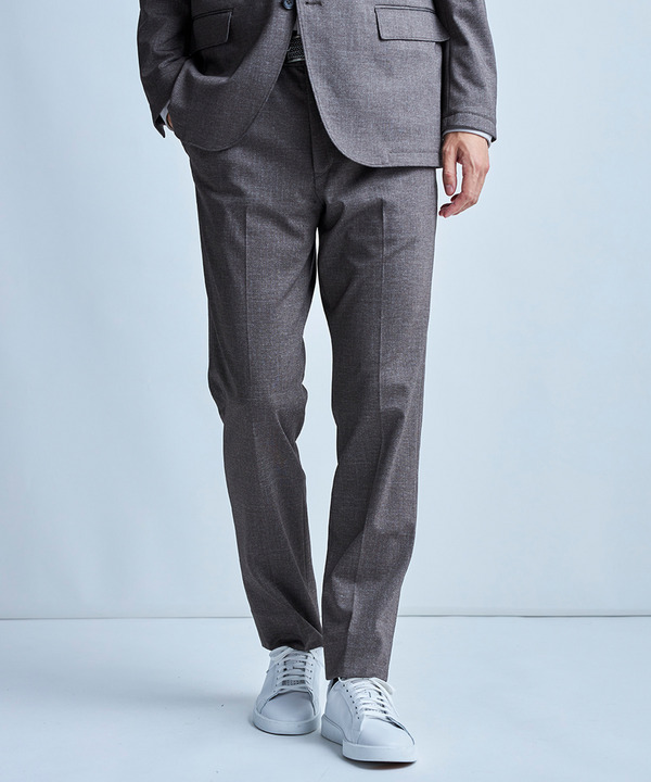 【セットアップ対応】プリントポンチスリムイージースラックス＜ストレッチ・ハンドウォッシャブル・接触冷感＞ 詳細画像 ベージュ 1