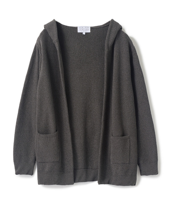 ドライタッチニットパーカ〈ストレッチ・ハンドウォッシャブル・通気性〉 詳細画像 チャコール 1