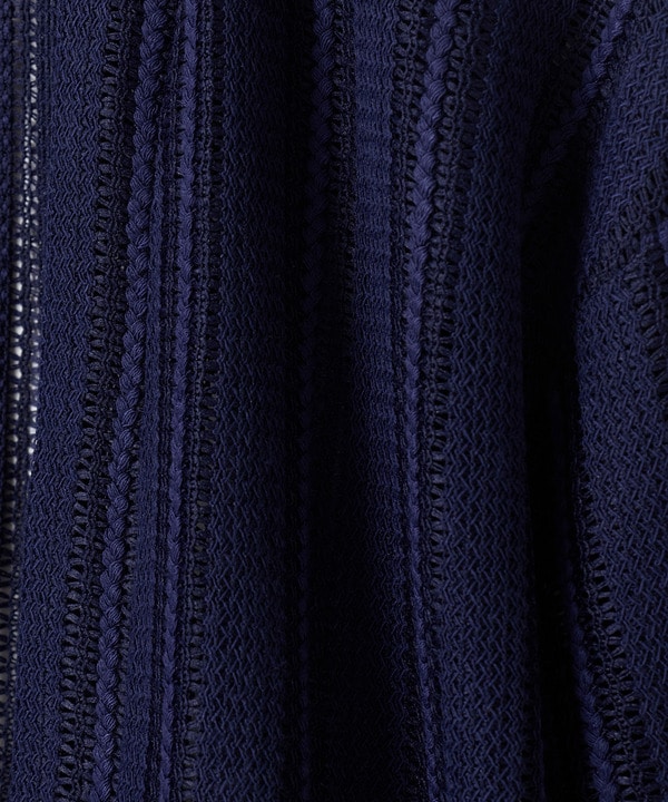 <ストレッチ・マシンウォッシャブル・接触冷感・通気性>シアジャガードストライプカーディガン 詳細画像 16