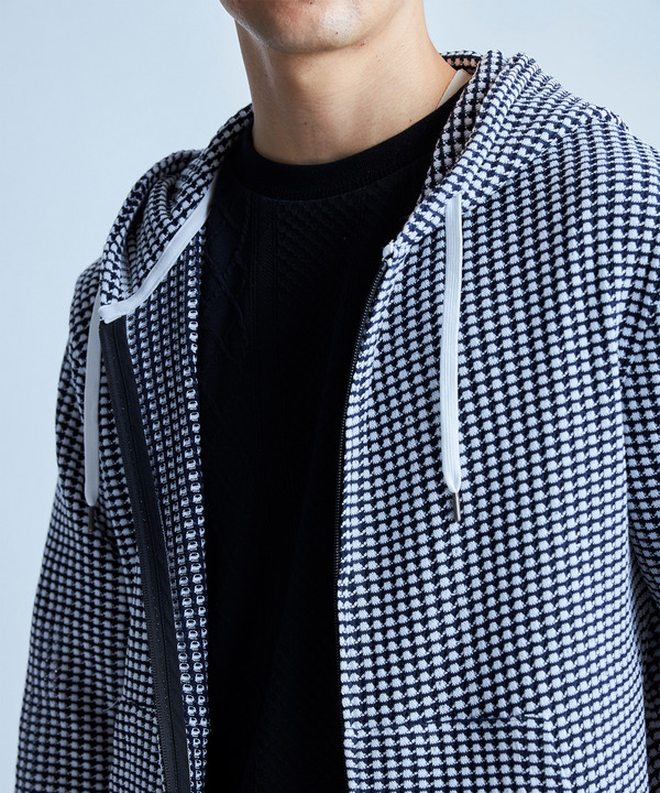 ワッフルジップアップパーカ＜ストレッチ・ハンドウォッシャブル＞ 詳細画像 7