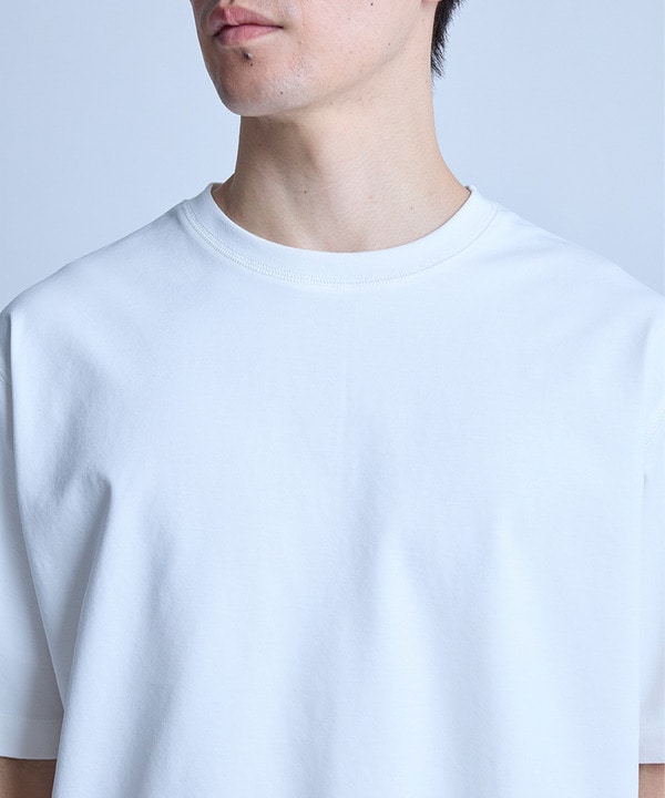 シルケットポンチリブコンビTシャツ＜ストレッチ・マシンウォッシャブル・接触冷感＞ 詳細画像 2