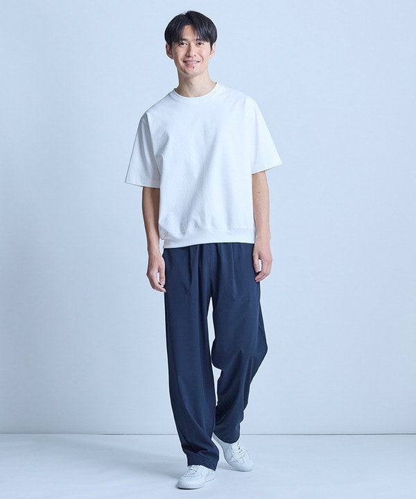 シルケットポンチリブコンビTシャツ＜ストレッチ・マシンウォッシャブル・接触冷感＞ 詳細画像 3