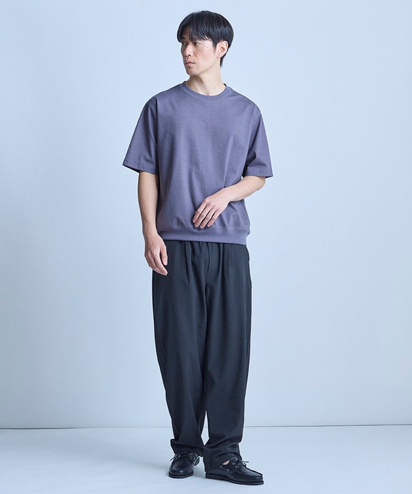 シルケットポンチリブコンビTシャツ＜ストレッチ・マシンウォッシャブル・接触冷感＞ 詳細画像 7