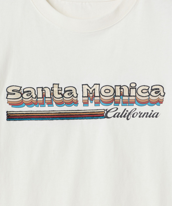 サンタモニカ グラフィック刺繍T〈ストレッチ・ハンドウォッシャブル〉 詳細画像 7