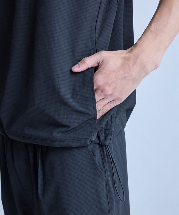 ドットメッシュドローコードTシャツ〈ストレッチ・マシンウォッシャブル・軽量・接触冷感・通気性〉 詳細画像 15