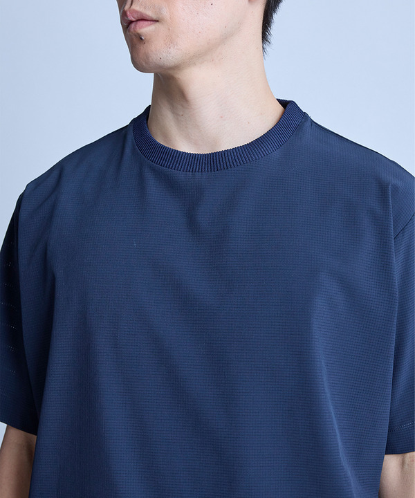ドットメッシュドローコードTシャツ〈ストレッチ・マシンウォッシャブル・軽量・接触冷感・通気性〉 詳細画像 8