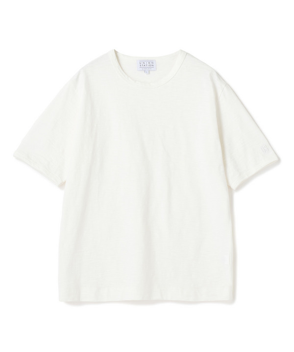 スラブ天竺ロゴ刺繍Tシャツ 詳細画像 オフホワイト 1