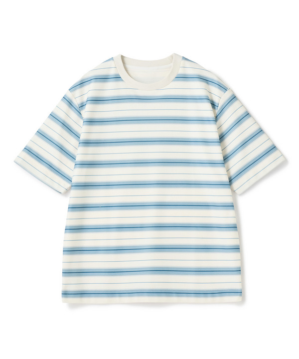 マルチボーダーT〈ストレッチ・マシンウォッシャブル〉 詳細画像 ホワイト系 1