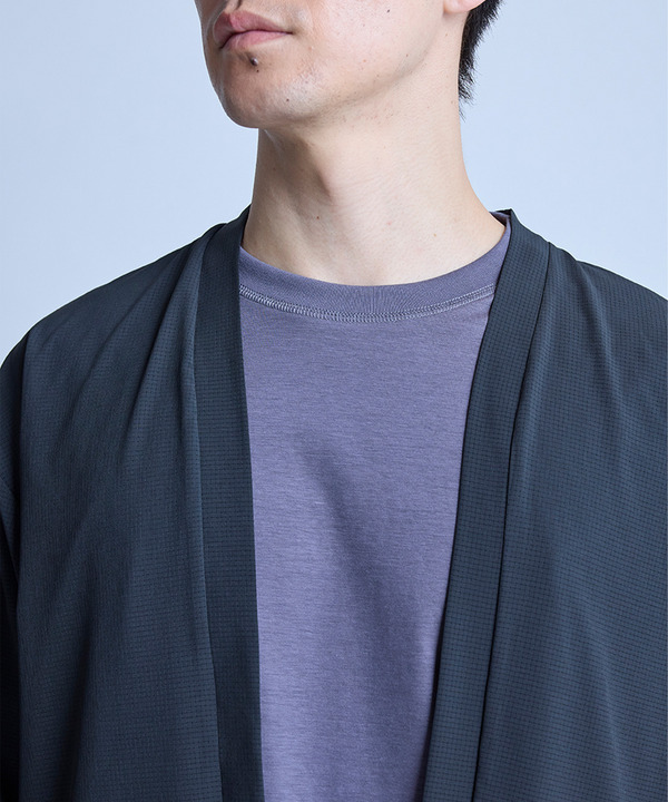 ドットメッシュ5分袖カーディガン〈ストレッチ・マシンウォッシャブル・軽量・接触冷感・通気性〉 詳細画像 13