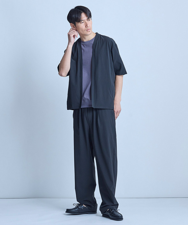 ドットメッシュ5分袖カーディガン〈ストレッチ・マシンウォッシャブル・軽量・接触冷感・通気性〉 詳細画像 15