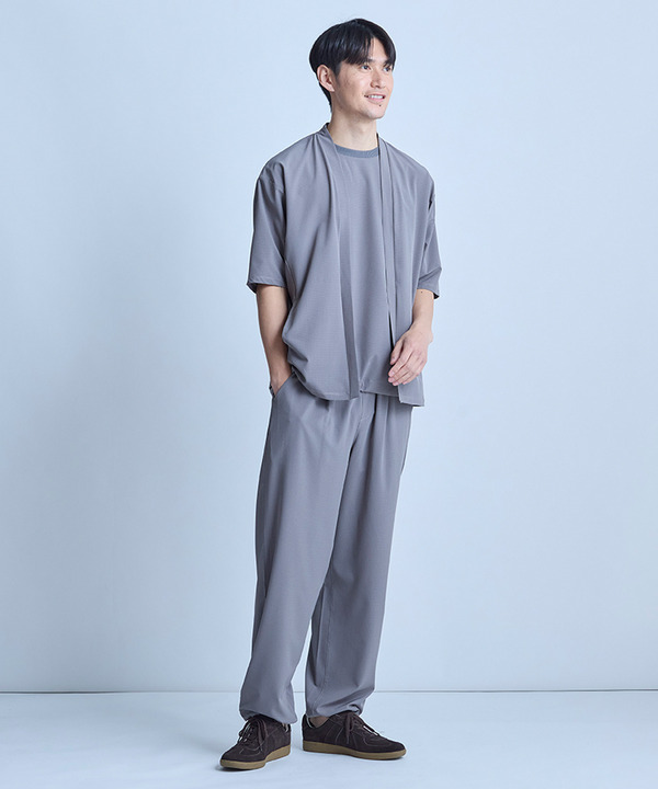 ドットメッシュ5分袖カーディガン〈ストレッチ・マシンウォッシャブル・軽量・接触冷感・通気性〉 詳細画像 3