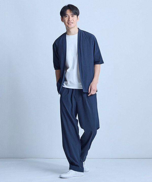 ドットメッシュ5分袖カーディガン〈ストレッチ・マシンウォッシャブル・軽量・接触冷感・通気性〉 詳細画像 9