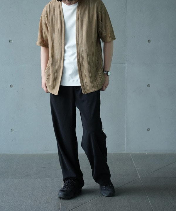 【WEB限定】シアストライプ半袖カーディガン＜ストレッチ・マシンウォッシャブル・通気性＞ 詳細画像 11