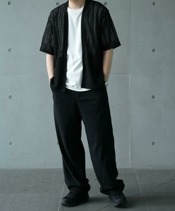 【WEB限定】シアストライプ半袖カーディガン＜ストレッチ・マシンウォッシャブル・通気性＞ 詳細画像 19