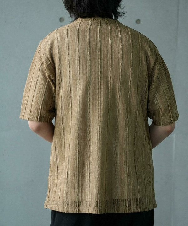 【WEB限定】シアストライプ半袖カーディガン＜ストレッチ・マシンウォッシャブル・通気性＞ 詳細画像 22