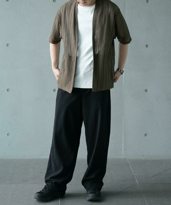 【WEB限定】シアストライプ半袖カーディガン＜ストレッチ・マシンウォッシャブル・通気性＞ 詳細画像 30