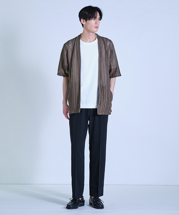 【WEB限定】シアストライプ半袖カーディガン＜ストレッチ・マシンウォッシャブル・通気性＞ 詳細画像 34