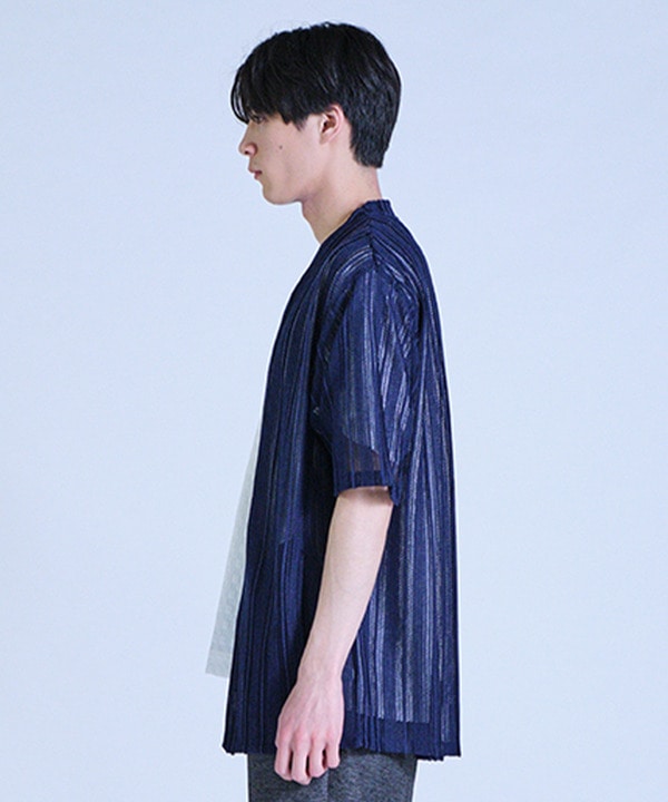 【WEB限定】シアストライプ半袖カーディガン＜ストレッチ・マシンウォッシャブル・通気性＞ 詳細画像 39