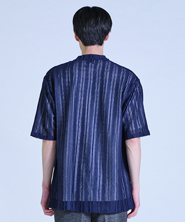 【WEB限定】シアストライプ半袖カーディガン＜ストレッチ・マシンウォッシャブル・通気性＞ 詳細画像 40