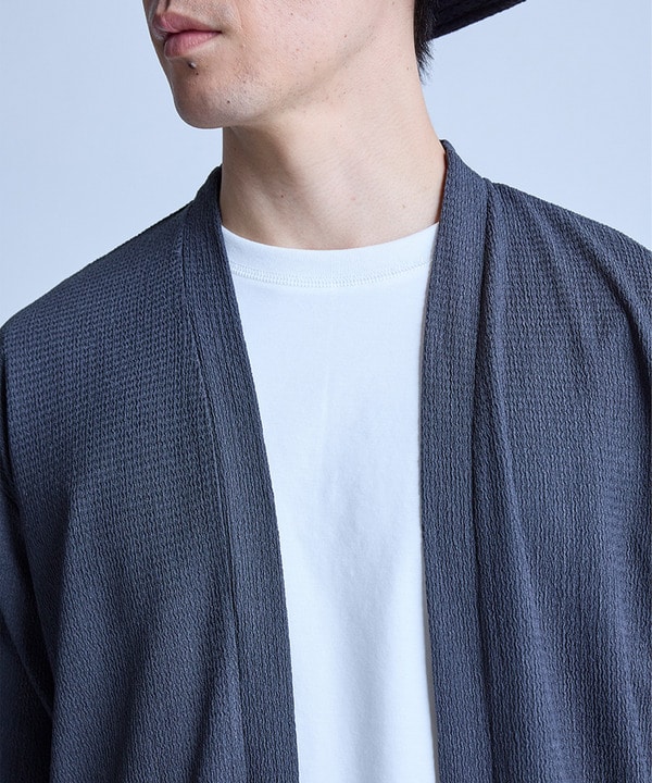 【WEB限定】シア―5分袖ボタンレスカーディガン＜ストレッチ・ハンドウォッシャブル・接触冷感・通気性＞ 詳細画像 12