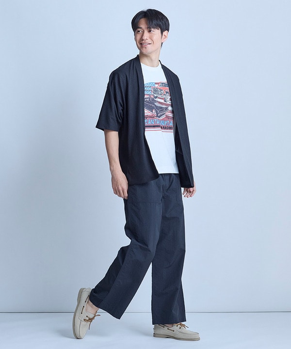 【WEB限定】シア―5分袖ボタンレスカーディガン＜ストレッチ・ハンドウォッシャブル・接触冷感・通気性＞ 詳細画像 16