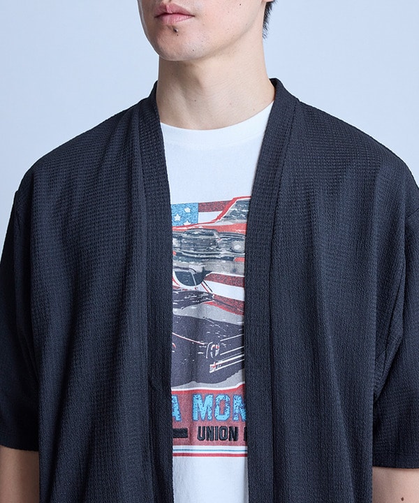 【WEB限定】シア―5分袖ボタンレスカーディガン＜ストレッチ・ハンドウォッシャブル・接触冷感・通気性＞ 詳細画像 17