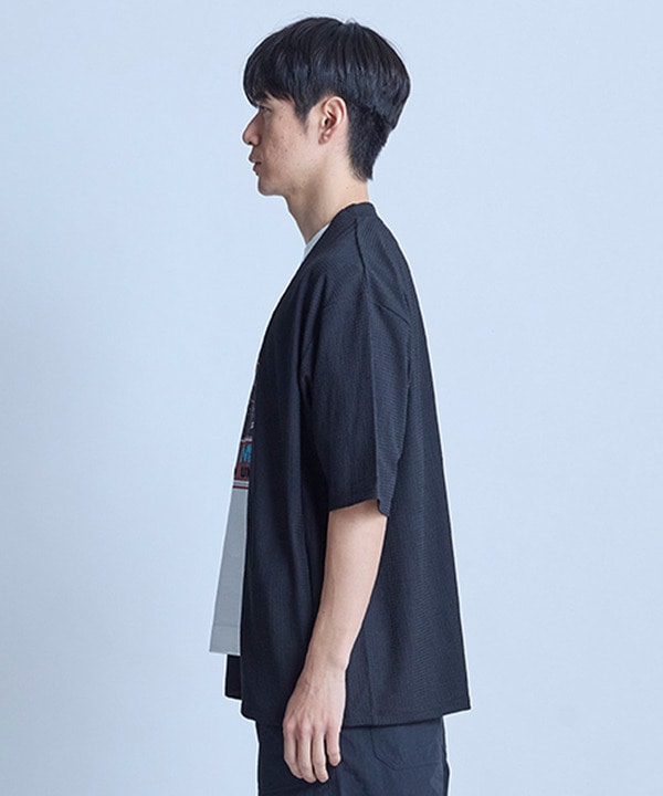 【WEB限定】シア―5分袖ボタンレスカーディガン＜ストレッチ・ハンドウォッシャブル・接触冷感・通気性＞ 詳細画像 18