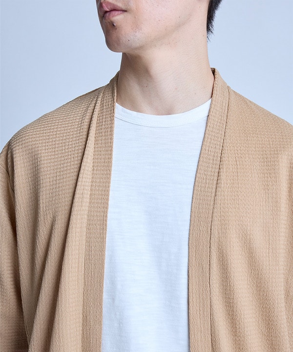 【WEB限定】シア―5分袖ボタンレスカーディガン＜ストレッチ・ハンドウォッシャブル・接触冷感・通気性＞ 詳細画像 2