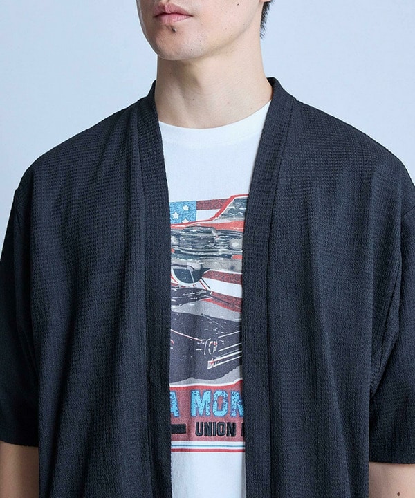 【WEB限定】シア―5分袖ボタンレスカーディガン＜ストレッチ・ハンドウォッシャブル・接触冷感・通気性＞ 詳細画像 21