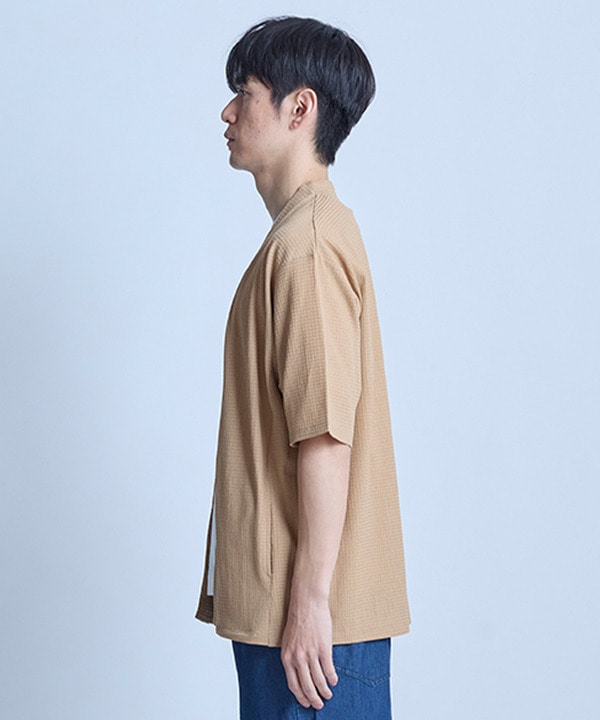 【WEB限定】シア―5分袖ボタンレスカーディガン＜ストレッチ・ハンドウォッシャブル・接触冷感・通気性＞ 詳細画像 4