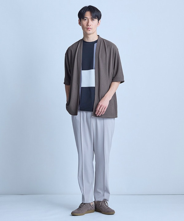 【WEB限定】シア―5分袖ボタンレスカーディガン＜ストレッチ・ハンドウォッシャブル・接触冷感・通気性＞ 詳細画像 6