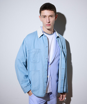 【BEVERLY HILLS POLO CLUB】別注 コットンロゴ刺繍T