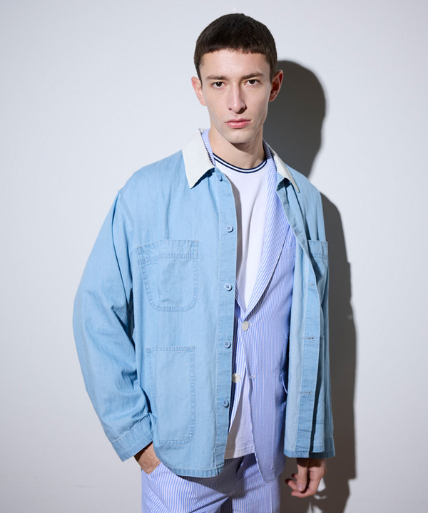 【BEVERLY HILLS POLO CLUB】別注 コットンロゴ刺繍T 詳細画像 オフホワイト 1