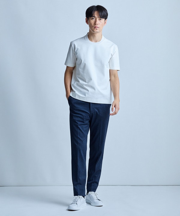 クルーネックテイラーTシャツ〈ストレッチ・マシンウォッシャブル・防臭・接触冷感〉 詳細画像 4