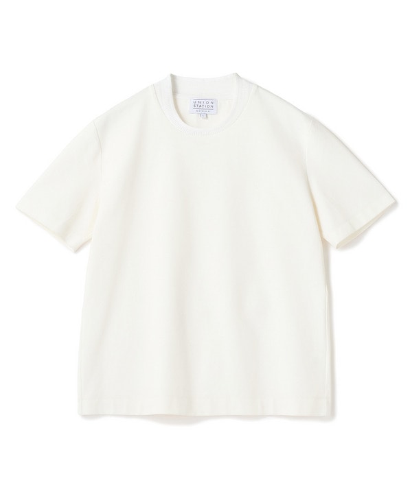 クルーネックテイラーTシャツ〈ストレッチ・マシンウォッシャブル・防臭・接触冷感〉 詳細画像 ホワイト 1