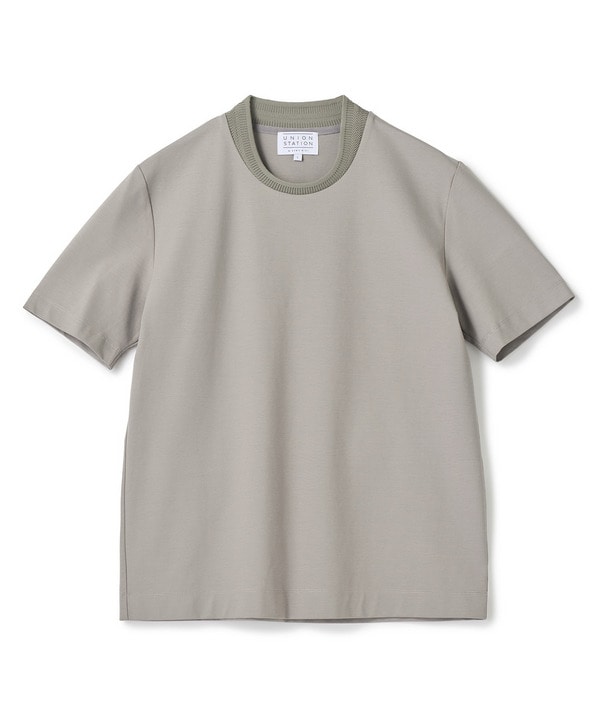 クルーネックテイラーTシャツ〈ストレッチ・マシンウォッシャブル・防臭・接触冷感〉 詳細画像 グレイッシュベージュ 1