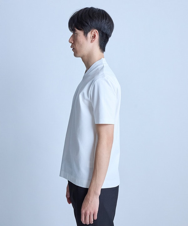 VネックテイラーTシャツ〈ストレッチ・マシンウォッシャブル・防臭・接触冷感〉 詳細画像 11