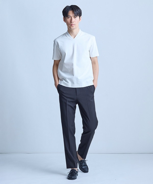 VネックテイラーTシャツ〈ストレッチ・マシンウォッシャブル・防臭・接触冷感〉 詳細画像 15