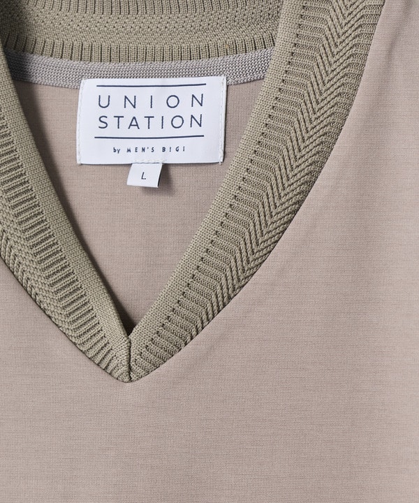 VネックテイラーTシャツ〈ストレッチ・マシンウォッシャブル・防臭・接触冷感〉 詳細画像 2