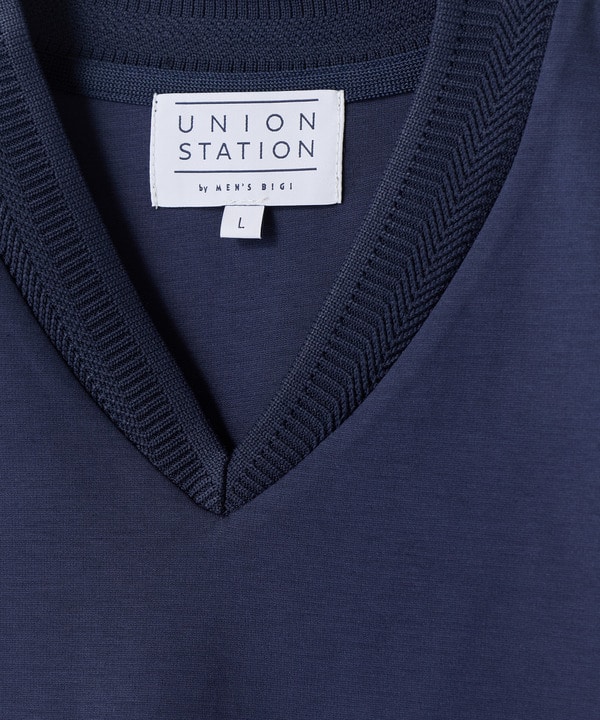 VネックテイラーTシャツ〈ストレッチ・マシンウォッシャブル・防臭・接触冷感〉 詳細画像 3