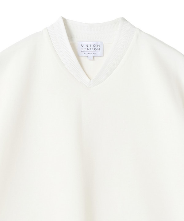 VネックテイラーTシャツ〈ストレッチ・マシンウォッシャブル・防臭・接触冷感〉 詳細画像 5