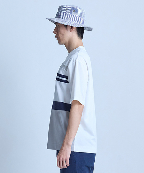 ポンチxダンボール素材 コンビデザインT〈ストレッチ・マシンウォッシャブル・接触冷感〉 詳細画像 11