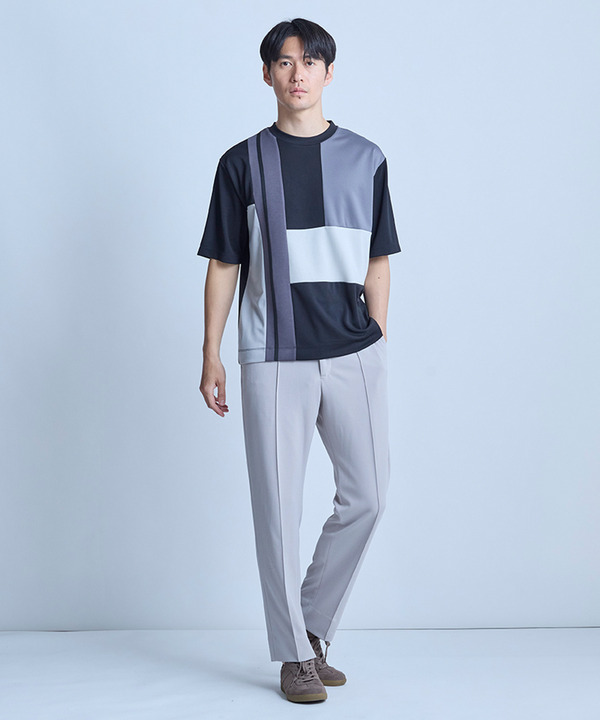 ポンチxダンボール素材 コンビデザインT〈ストレッチ・マシンウォッシャブル・接触冷感〉 詳細画像 14