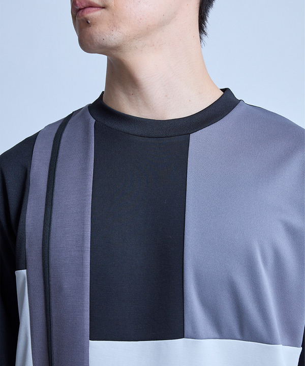 ポンチxダンボール素材 コンビデザインT〈ストレッチ・マシンウォッシャブル・接触冷感〉 詳細画像 16