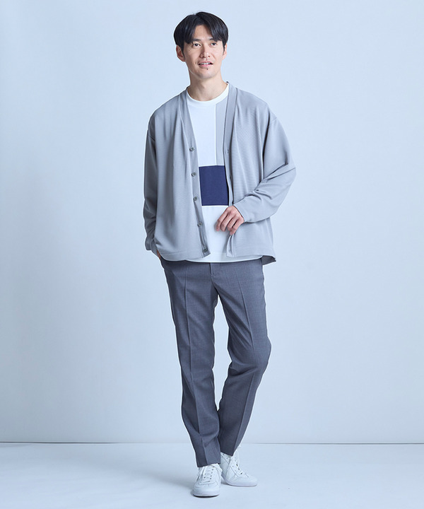 ポンチxダンボール素材 コンビデザインT〈ストレッチ・マシンウォッシャブル・接触冷感〉 詳細画像 3