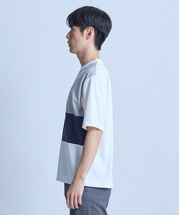 ポンチxダンボール素材 コンビデザインT〈ストレッチ・マシンウォッシャブル・接触冷感〉 詳細画像 5