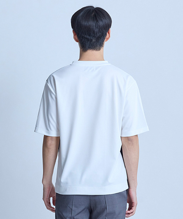 ポンチxダンボール素材 コンビデザインT〈ストレッチ・マシンウォッシャブル・接触冷感〉 詳細画像 6