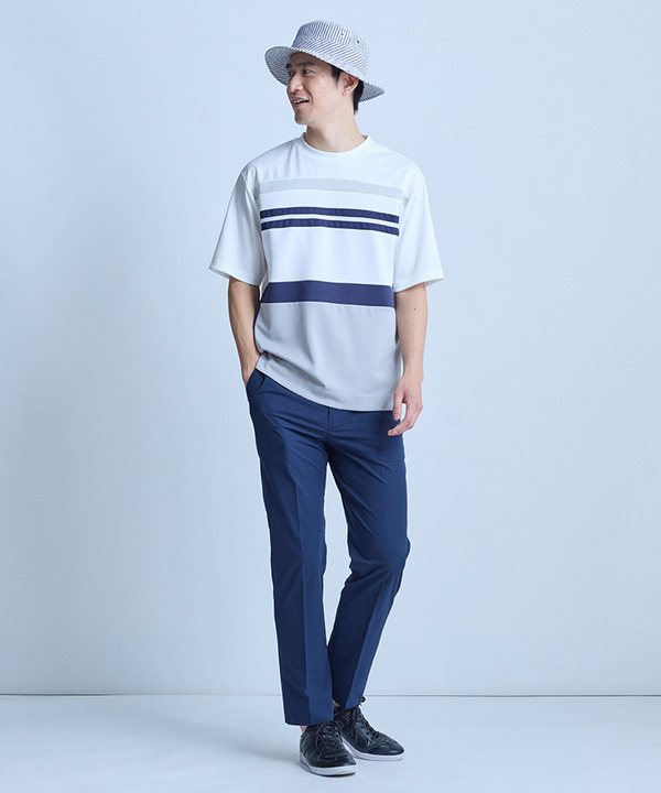 ポンチxダンボール素材 コンビデザインT〈ストレッチ・マシンウォッシャブル・接触冷感〉 詳細画像 8